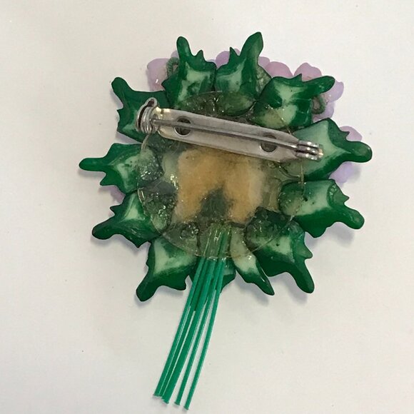 Lilac-Tinted Bouquet Brooch - Picture 2 of 4